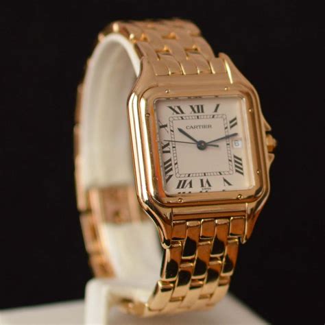 cartier rose gold watch fake|cartier 18k gold ladies watches.